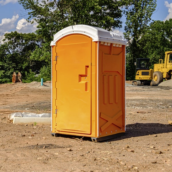 how often are the portable restrooms cleaned and serviced during a rental period in Union Dale PA